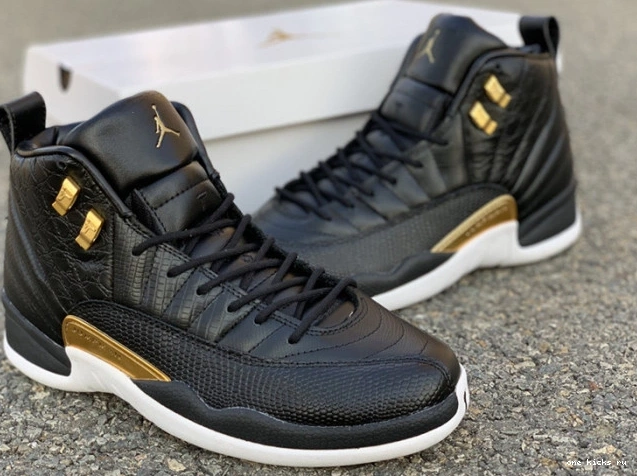 Cheap Jordan Air 12 AO6068-007 Retro Metallic Gold-White 'Reptile' Black 0824